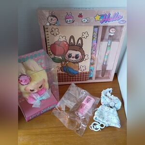 Labubu The Monsters Let’s Checkmate Doll, Notebook Set, Lip Gloss, & Outfit
